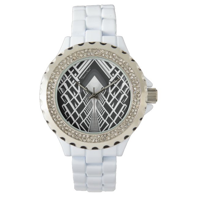 Monochromatische Treppe: Obelisk der Kontraste Armbanduhr (Vorderseite)