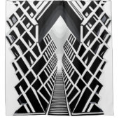 Monochromatische Treppe: Obelisk der Kontraste Duschvorhang (Vorderseite)