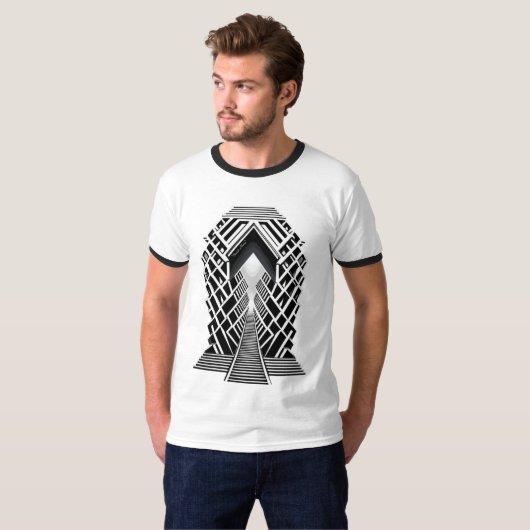 Monochromatische Treppe: Obelisk der Kontraste T-Shirt (Vorne ganz)