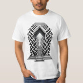 Monochromatische Treppe: Obelisk der Kontraste T-Shirt (Vorderseite)