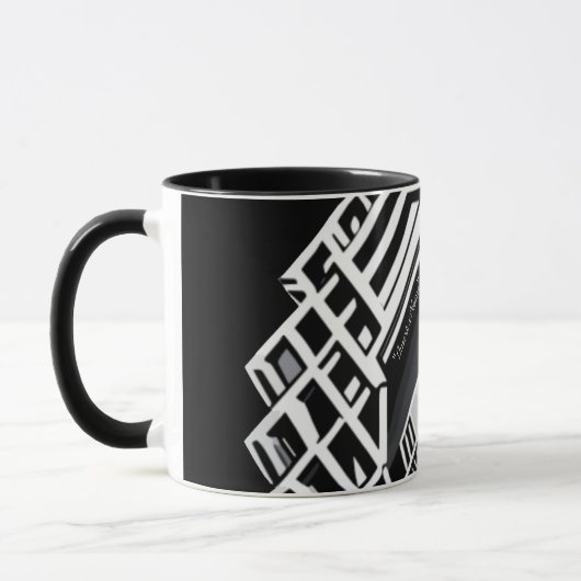 Monochromatische Treppe: Obelisk der Kontraste Tasse (Links)