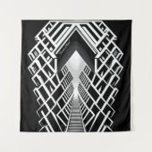 Monochromatische Treppe: Obelisk der Kontraste Wandteppich (Vorderseite)