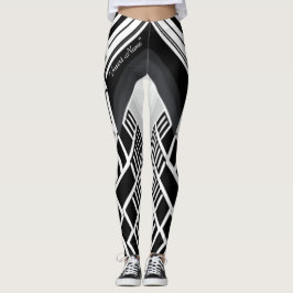 Monochromatische Treppe: Obelisk des Kontrast Leggings