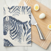 Monochromatische Wasserfarbe Zebras Geschirrtuch (Viertel Falte)