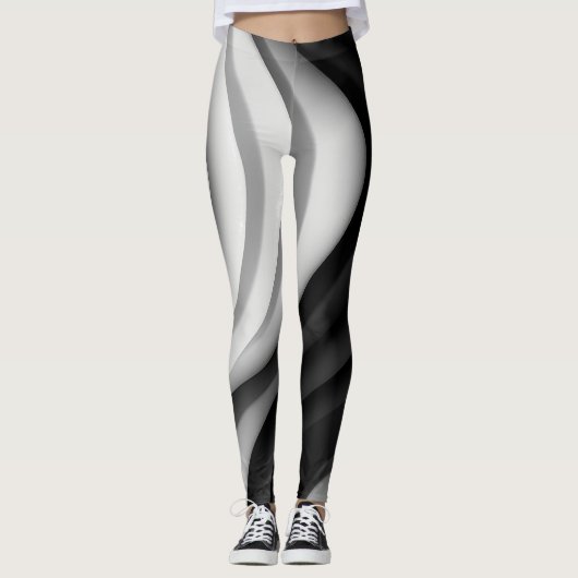 Monochromatische Wave-Leggings Leggings (Vorderseite)