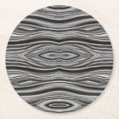 Monochromatische Waves Runder Pappuntersetzer (Vorderseite)
