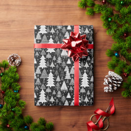 Monochromatische Weihnachten Geschenkpapier