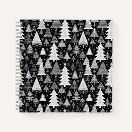 Monochromatische Weihnachten Notizblock