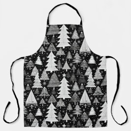 Monochromatische Weihnachten Schürze