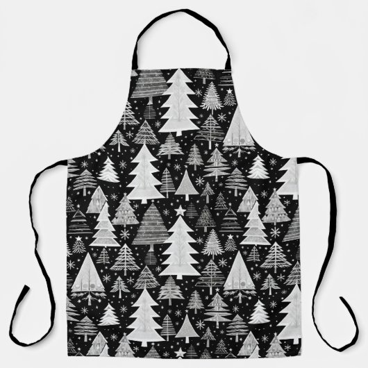 Monochromatische Weihnachten Schürze (Vorderseite)