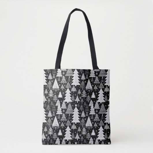 Monochromatische Weihnachten Tasche (Vorderseite)