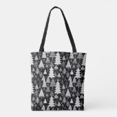 Monochromatische Weihnachten Tasche (Rückseite)