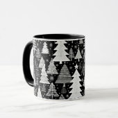Monochromatische Weihnachten Tasse (Vorderseite Links)