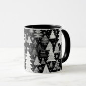 Monochromatische Weihnachten Tasse (VorderseiteRechts)