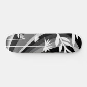 Monochromatische weiße Pflanze Skateboard (Horizontal)