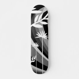 Monochromatische weiße Pflanze Skateboard