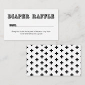 Monochromatische Windelkarte Begleitkarte (Vorne/Hinten)