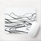 Monochromatische Zen-Tranquility-Mauspad Mousepad (Mit Mouse)