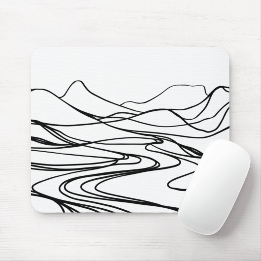 Monochromatische Zen-Tranquility-Mauspad Mousepad (Mit Mouse)
