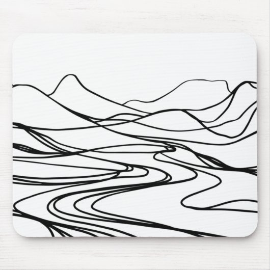 Monochromatische Zen-Tranquility-Mauspad Mousepad (Vorne)