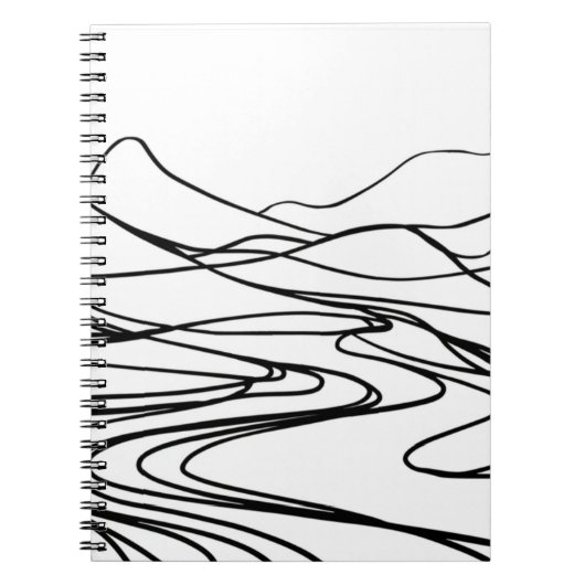 Monochromatische Zen-Tranquility-Zeitschrift Notizblock (Vorderseite)