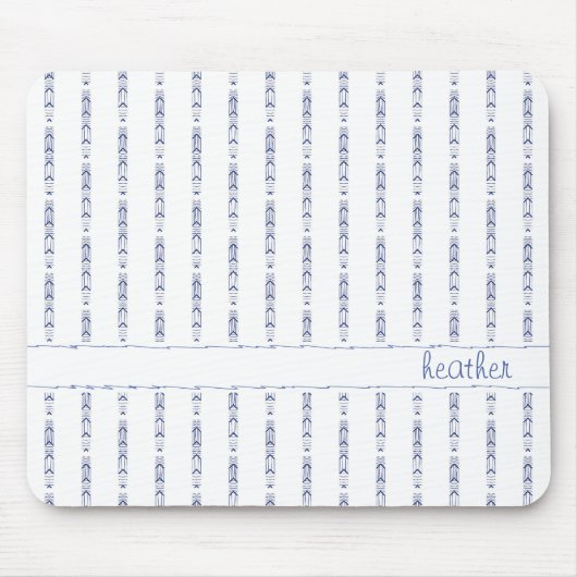Monochromatischer Abstrakter Muster-Individuelle N Mousepad (Vorne)