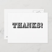 Monochromatischer Dank Postkarte (Vorne/Hinten)