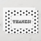 Monochromatischer Dankeschön-Karte - Flachkarte Dankeskarte (Vorne/Hinten)