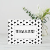 Monochromatischer Dankeschön-Karte - Flachkarte Dankeskarte (Stehend Vorderseite)