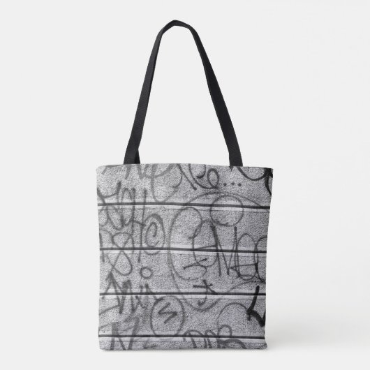 Monochromatischer Graffiti-Stil Tasche (Rückseite)