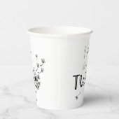 Monochromatischer Löwenzahn zum zweiten Geburtstag Pappbecher (Rechts)