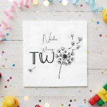 Monochromatischer Löwenzahn zum zweiten Geburtstag