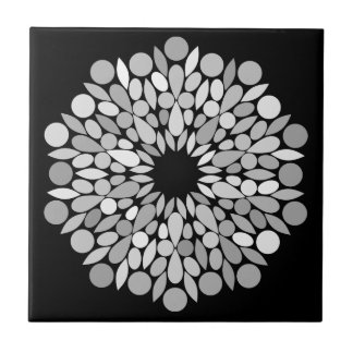 Monochromatischer Medallion-Kreis Tile Fliese