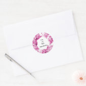 Monochromatischer, rosafarbener Keilkleber Runder Aufkleber (Umschlag)