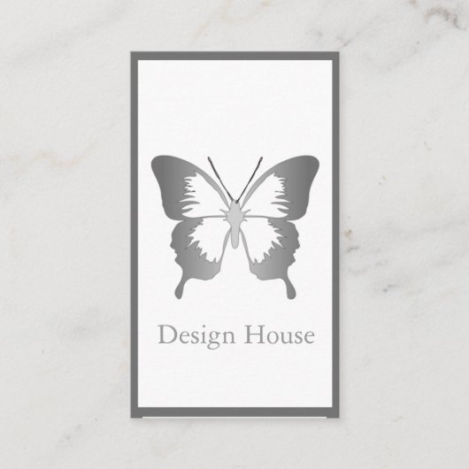 Monochromatischer Schmetterling Visitenkarte (Vorderseite)