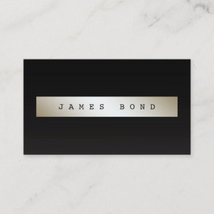 Monochromatischer Schwarzer Ombre Minimalismus Elf Visitenkarte