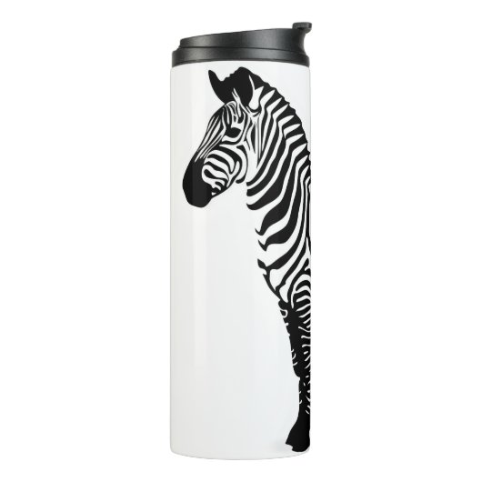 Monochromatischer Zebra-Minimalismus Thermosbecher (Nach links gedreht)
