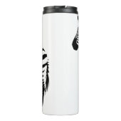 Monochromatischer Zebra-Minimalismus Thermosbecher (Rückseite)