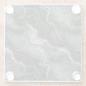 Monochromatisches BLACK-MARBLE Glasuntersetzer (Rückseite)
