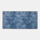 Monochromatisches blaues Wasserfarbmuster Schreibtischunterlage (Vorderseite)