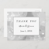 Monochromatisches Buch vielen Dank Postkarte (Vorne/Hinten)