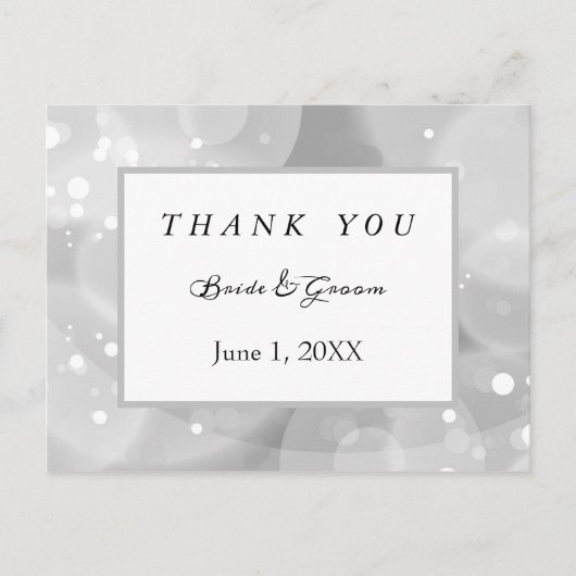 Monochromatisches Buch vielen Dank Postkarte (Vorderseite)