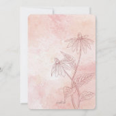 Monochromatisches Floral-Baby-Duschbad Einladung (Rückseite)