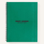 Monochromatisches grünes Leder Notizblock (Vorderseite)
