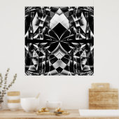 Monochromatisches Kaleidoskop Poster (Küche)