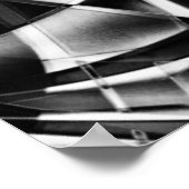 Monochromatisches Kaleidoskop Poster (Ecke)