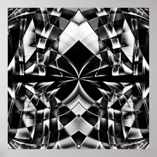 Monochromatisches Kaleidoskop Poster (Vorne)