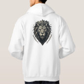 Monochromatisches Lion-Logo-T-Shirt Hoodie (Rückseite)