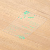 Monochromatisches Meer Clematis Art formale Hochze Acryleinladungen (Ablage )