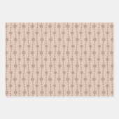 Monochromatisches Mocha Rosa Blumenpapier Geschenkpapier Set (Vorderseite 3)